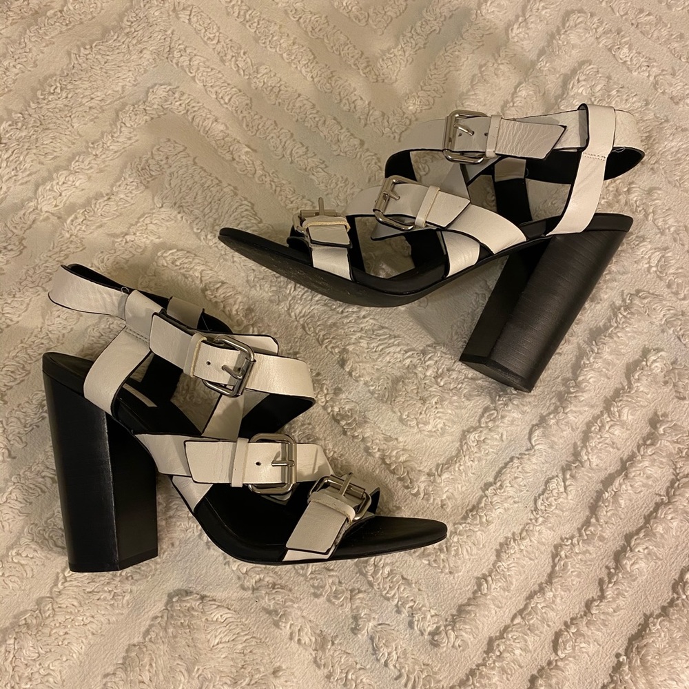 TOPSHOP White Sandal Heels - Size 40